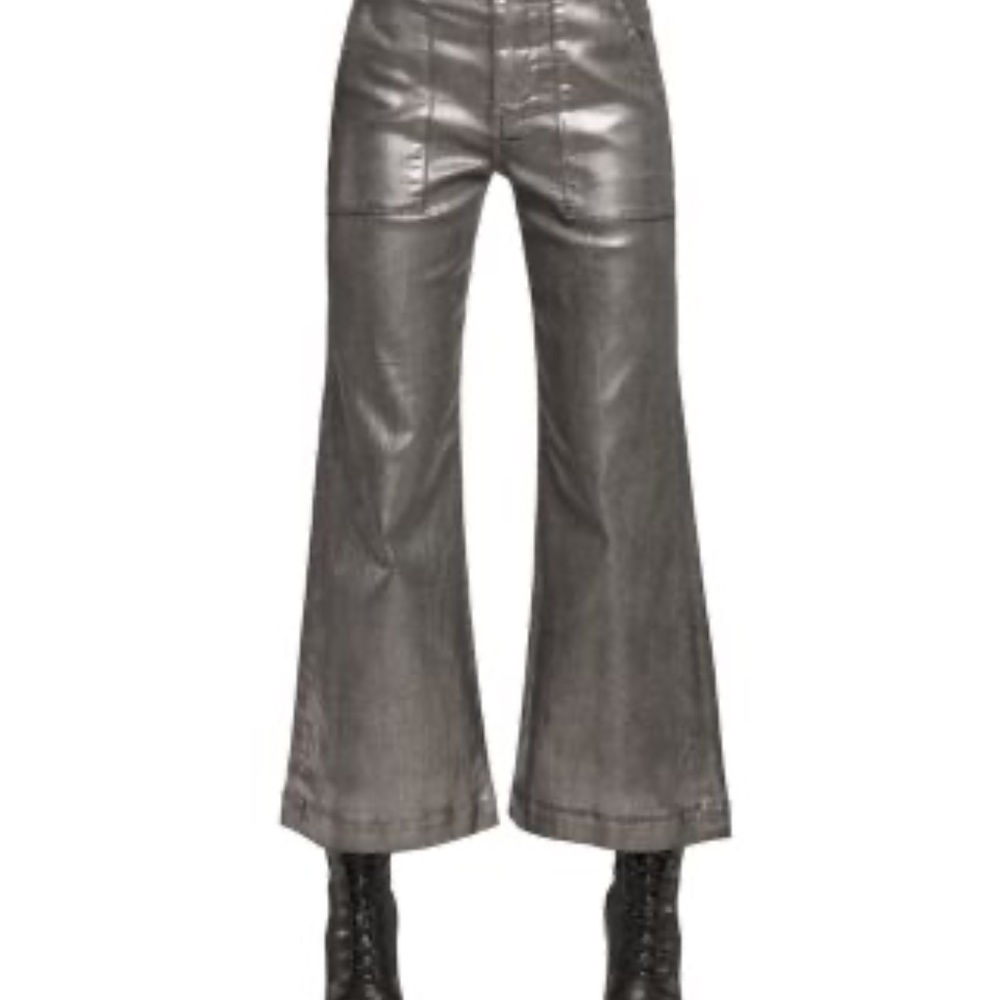 Ramy Brook Cropped Metallic Clifford Wide Leg Pant NWT